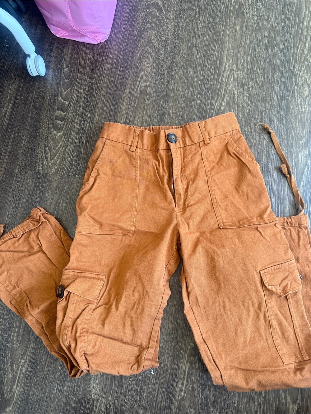 Cargo Pants in Rust Orange - Lightweight Utility Style